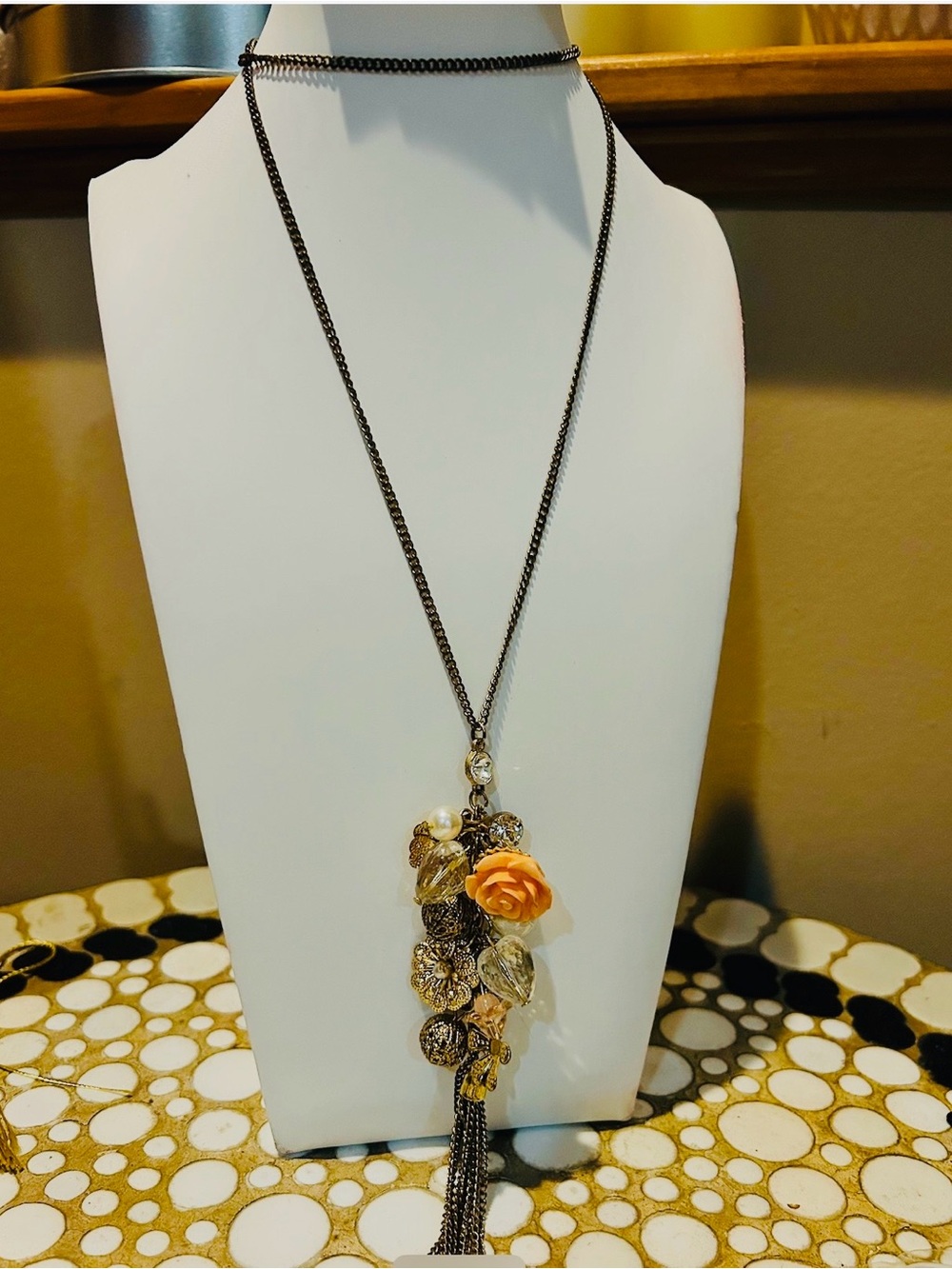 ETC! Brand Rose Pendant  Fun Necklace
